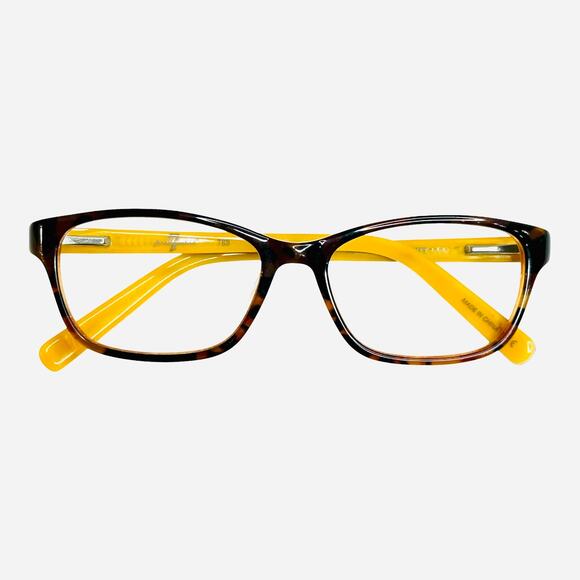 7 For All Mankind Tortoiseshell Yellow Eyeglasses Frames 52-16 40 YLWTT - Picture 8 of 11